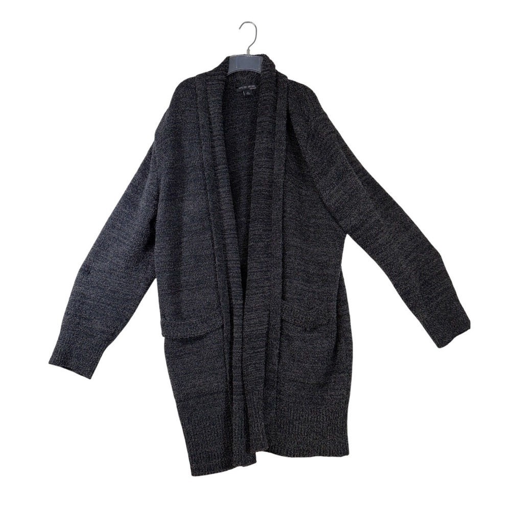 Barefoot‎ Dreams CozyChic Cardigan Gray XL Extra Large Knit Open Front Sweater